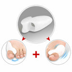Corrector de Juanetes Hallux Valgus(™) de silicona, para el día y la noche.